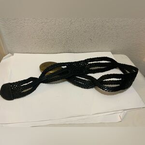 Genuine Leather Belt W/ plate  Buckle Womens one size made in Morocco
